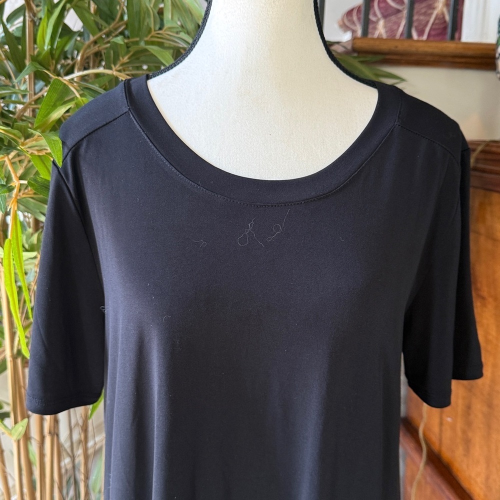 WORKSHOP ladies, Black large crewneck dress short sleeve excellent condition - Picture 4 of 9